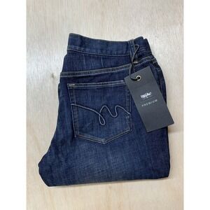 Mossimo Premium Blue Denim Jeans Womens Size 4 Approx 30x31 Straigh Leg Low Rise